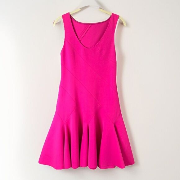 Derek Lam 10 Crosby Sleeveless Flare Ponte Mini Dress Rose Pink Approx. Small - Picture 1 of 16